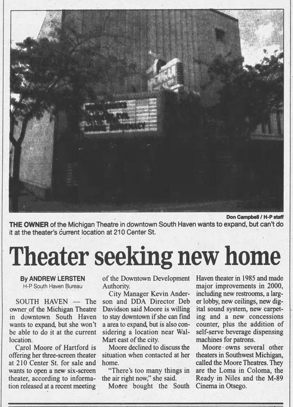 Michigan Theatre - 2004 Article